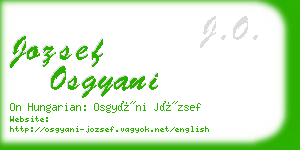 jozsef osgyani business card